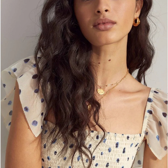 Aritzia Wilfred Eldorado Dress in Birch/Classic Navy Size XS - Picture 4 of 12